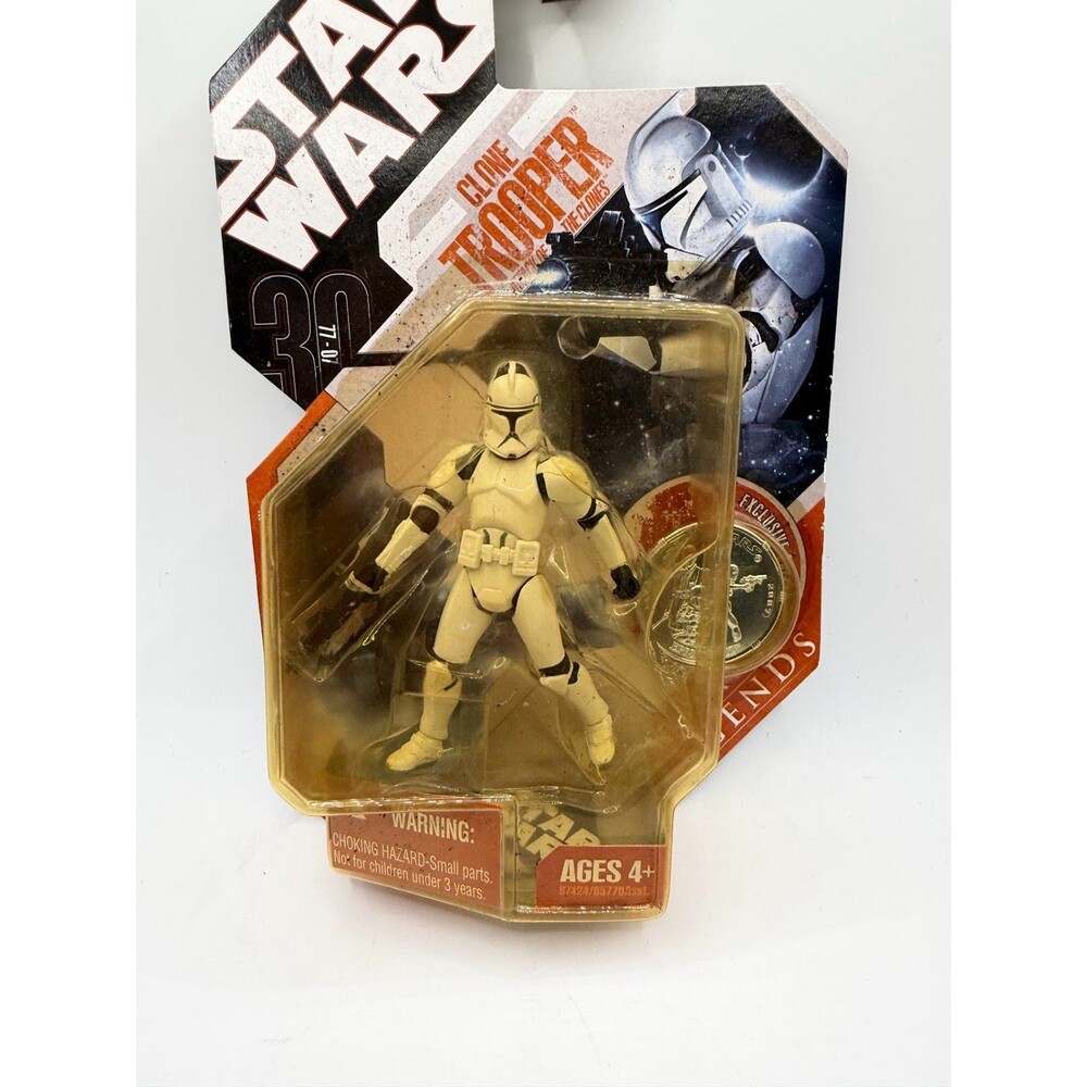 Star Wars Clone Trooper 2007 Saga Legends 30th Anniversary AOTC Sealed w/Coin